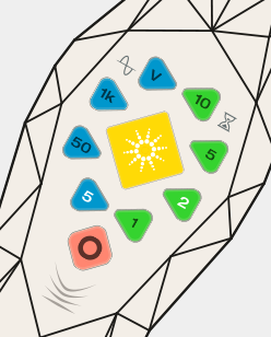 Tactile buttons layout on coMra Pro